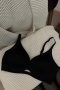 sexy stretch solid color 5 colors padded bras(size run small)_Black