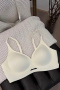 sexy stretch solid color 5 colors padded bras(size run small)_Black_White