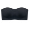 sexy slight stretch tube design solid color padded bras_Black