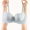 stretch solid color traceless glossy padded bras(size run small)_Black_Light Green_Sky Blue
