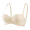 stretch solid color traceless glossy padded bras(size run small)_Black_Light Green_Sky Blue_Champagne
