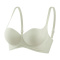stretch solid color traceless glossy padded bras(size run small)_Black_Light Green