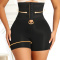 sexy plus size high stretch padded hip lift shapewear shorts_Black