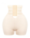 sexy plus size high stretch padded hip lift shapewear shorts_Black_Beige