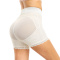 sexy plus size high stretch high waist mesh stitching lift hip shapewear shorts_Black_Beige