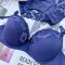 plus size slight stretch 3 colors lace trim with underwire padded bras sets_Red_Blue