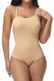 sexy plus size slight stretch 4 colors bodysuit shapewear_Black_Blue_Brown_Nude