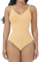 sexy plus size high stretch 5 colors backless sling bodysuit shapewear_Black_Khaki _Brown_Reddish Brown_Nude