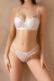 sexy stretch solid color bandage design padded with underwire bras sets_White