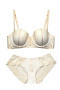 sexy slight stretch stitching lace 5 colors with underwire padded bras sets_Black_Pink_Red_Yellow_Champagne