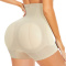 sexy plus size high stretch removable pads tummy control lift hip shorts_Black_Nude