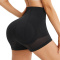 sexy plus size high stretch removable pads tummy control lift hip shorts_Black