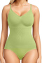 stylish plus size high stretch 8 colors tummy control shapewear bodysuit_Black_White_Magenta_Orange_Light Green