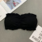 sexy stretch solid color ruffle padded bras(suitable for 88-132lbs)_Black