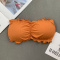 sexy stretch solid color ruffle padded bras(suitable for 88-132lbs)_Black_White_Pink_Rose Red_Yellow_Orange