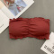 sexy stretch solid color ruffle padded bras(suitable for 88-132lbs)_Black_White_Pink_Rose Red