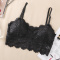sexy stretch lace solid color padded bras(suitable for 88-143lbs)_Black