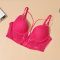 sexy slight stretch stitching see-through mesh with underwire padded bras_Black_Magenta