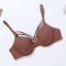 sexy stretch solid color with underwire traceless padded bras_Black_Sky Blue_Brown