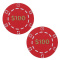 fifty pair sexy poker chips shaped disposable nipple pad(length:6 cm)_Black_Red