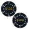 fifty pair sexy poker chips shaped disposable nipple pad(length:6 cm)_Black