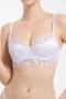 sexy slight stretch 4 colors lace trim with underwire padded bras_Black_White