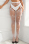 sexy high stretch rhinestone decor fishnet hollow tights(asia size)_Black_White