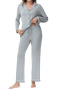 plus size slight stretch 11 colors lapel pants sets loungewear_Black_White_Gray