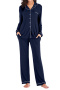 plus size slight stretch 11 colors lapel pants sets loungewear_Black_White_Gray_Dark Gray_Red_Rose Red_Dark Green_Sky Blue_Blue_Dark Blue