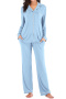 plus size slight stretch 11 colors lapel pants sets loungewear_Black_White_Gray_Dark Gray_Red_Rose Red_Dark Green_Sky Blue