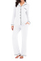 plus size slight stretch 11 colors lapel pants sets loungewear_Black_White