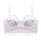 sexy slight stretch see-through lace with underwire padded bras_Black_White