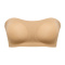 sexy high stretch 4-colors solid color tube top gather removable padding bra_Black_White_Beige