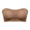 sexy high stretch 4-colors solid color tube top gather removable padding bra_Black_White_Beige_Brown