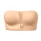 sexy high stretch gather non-slip tube top without breast pads bra_Black_White_Beige