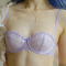 sexy plus size slight stretch lace with padded soft underwire push-up bra set_Black_Light Purple