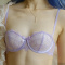 sexy plus size slight stretch lace with padded soft underwire push-up bra_Black_Light Purple