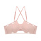 sexy slight stretch solid color cross thin strap with thin padded bra_Black_White_Pink