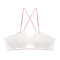 sexy slight stretch solid color cross thin strap with thin padded bra_Black_White