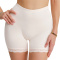 sexy plus size slight stretch 3 colors hollow out lift hip shorts shapewear_Black_Beige