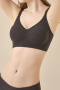 plus size slight stretch 4 colors traceless padded bras(size run small)_Black_Gray_Reddish Brown