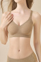 plus size slight stretch 4 colors traceless padded bras(size run small)_Black_Gray_Reddish Brown_Nude