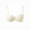 sexy slight stretch 4 colors solid color glossy padded bras(size run small)_Black_Brown_Champagne