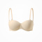 sexy slight stretch 4 colors solid color glossy padded bras(size run small)_Black_Brown_Champagne_Nude