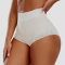 sexy plus size stretch lace stitching tummy control hip lift shapewear shorts_Black_Nude