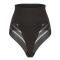 plus size slight stretch 3 colors belly tightening waist shaping panties_Black