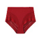 plus size slight stretch 5 colors belly tightening waist shaping panties_Black_Rose Red
