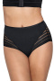 plus size slight stretch 5 colors belly tightening waist shaping panties_Black