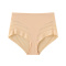 plus size slight stretch 5 colors belly tightening waist shaping panties_Black_Rose Red_Haze Blue_Khaki _Nude