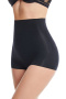 plus size slight stretch traceless belly tightening waist shaping panties_Black